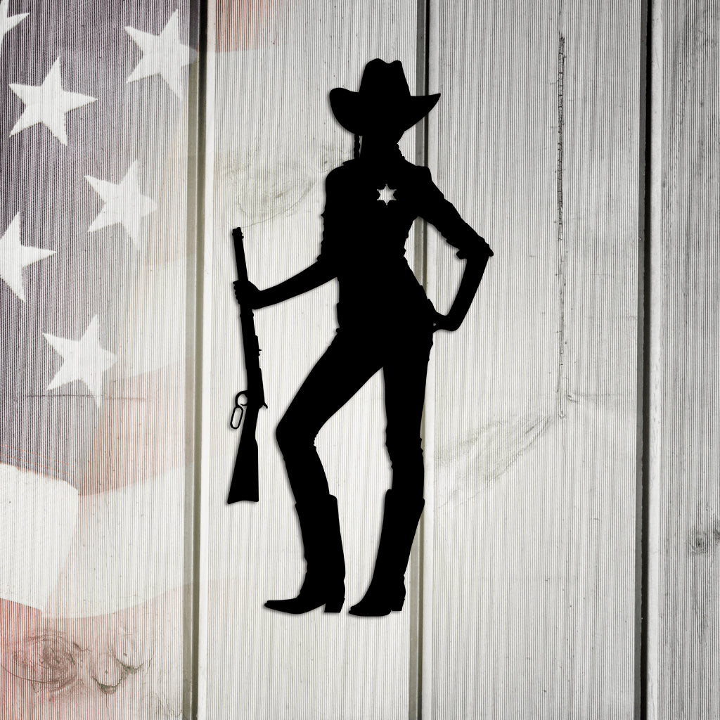 Rebel Cowgirl Metal Wall Art for Country Decor