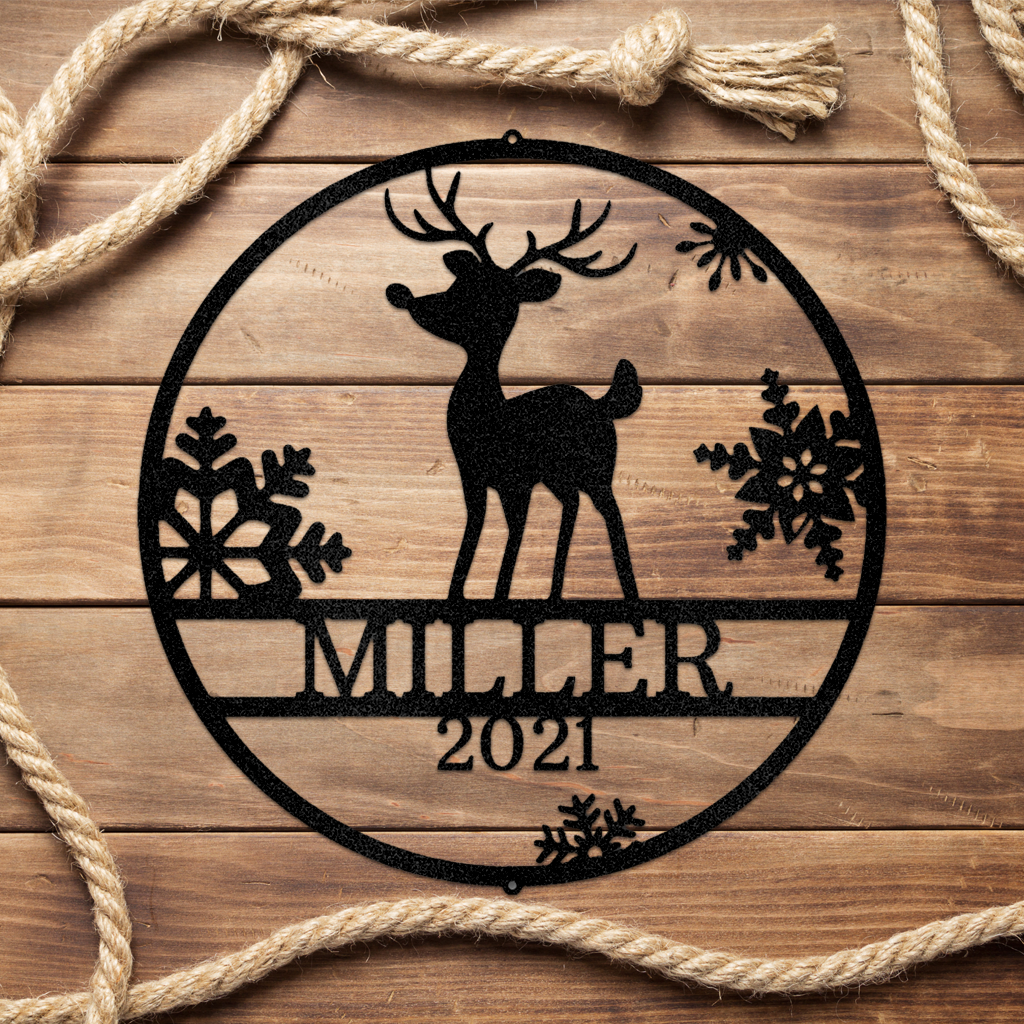 Rudolph's Monogram Metal Wall Art Custom Home Decor