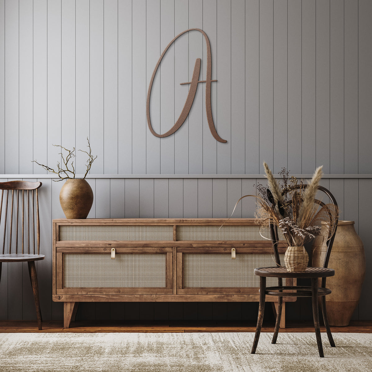 Script Letter A, Your Initial - Country Proud USA