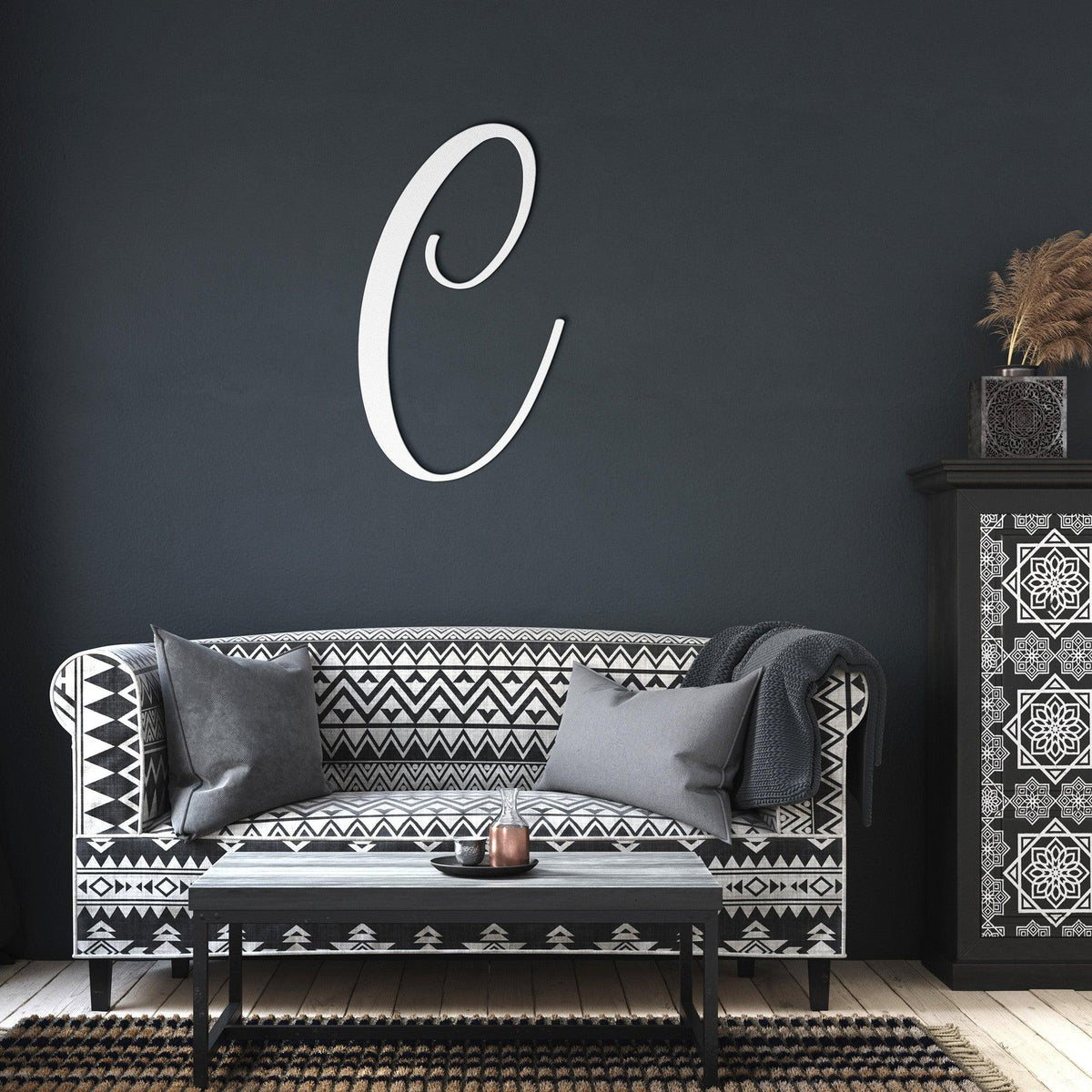 Script Letter C, Your Initial - Country Proud USA