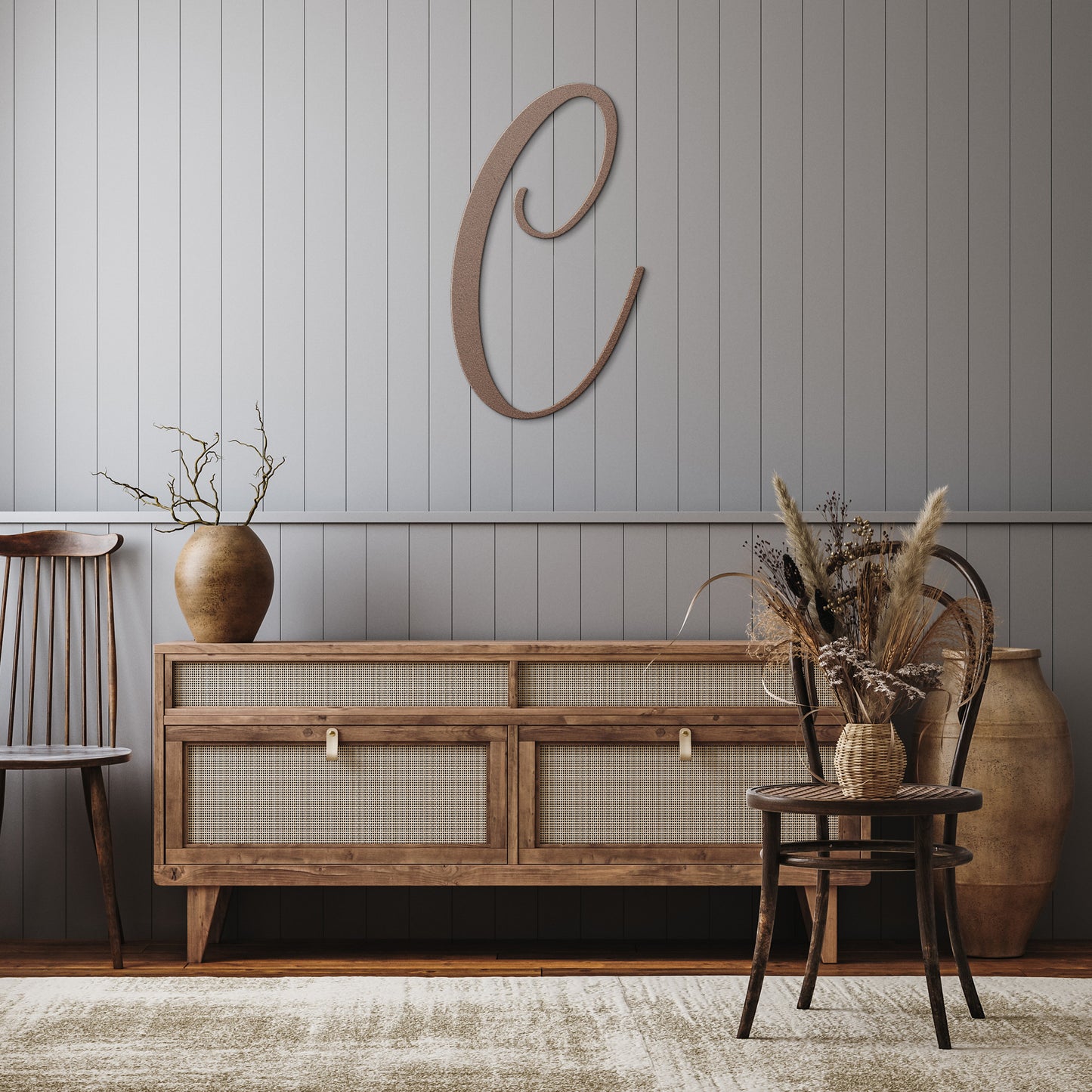 Script Letter C, Your Initial - Country Proud USA