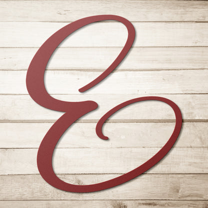 Script Letter E, Your Initial - Country Proud USA