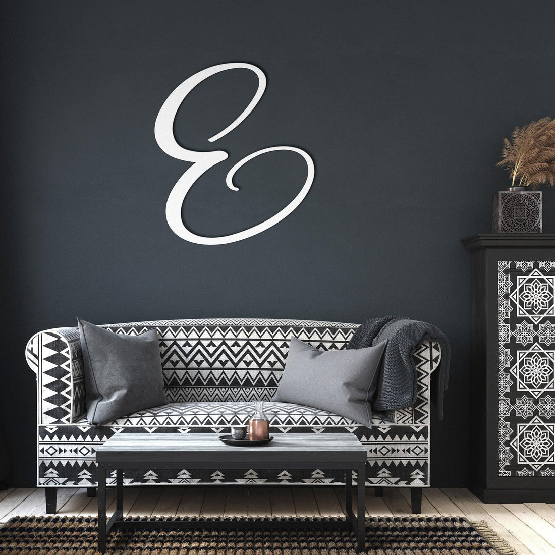 Script Letter E, Your Initial - Country Proud USA