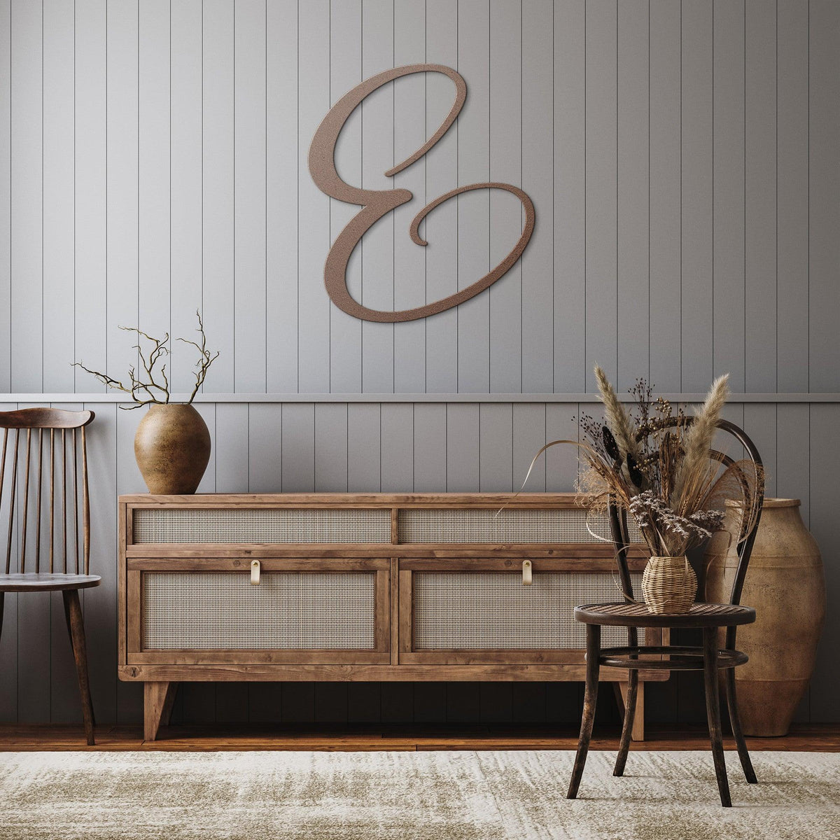 Script Letter E, Your Initial - Country Proud USA