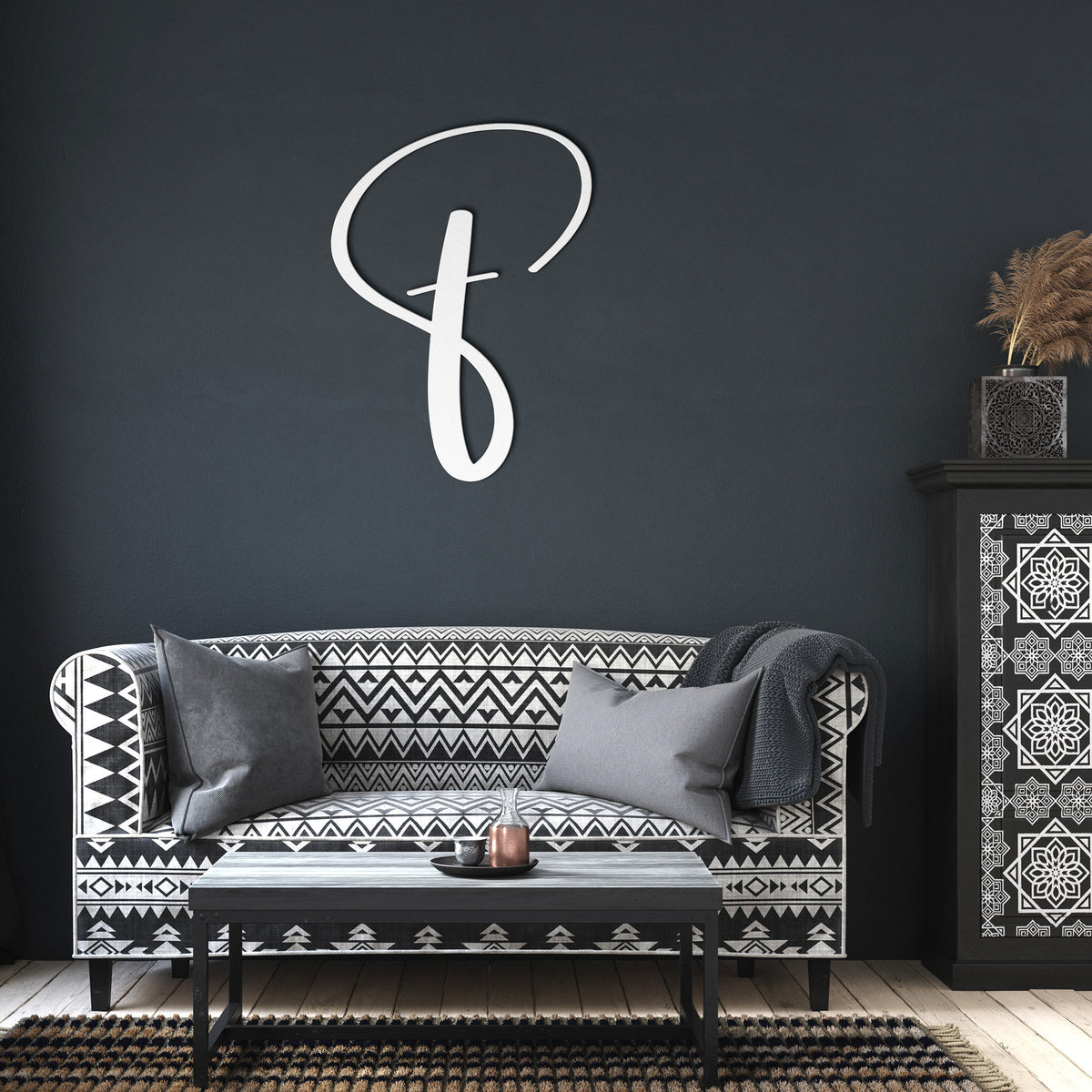 Script Letter F, Your Initial - Country Proud USA