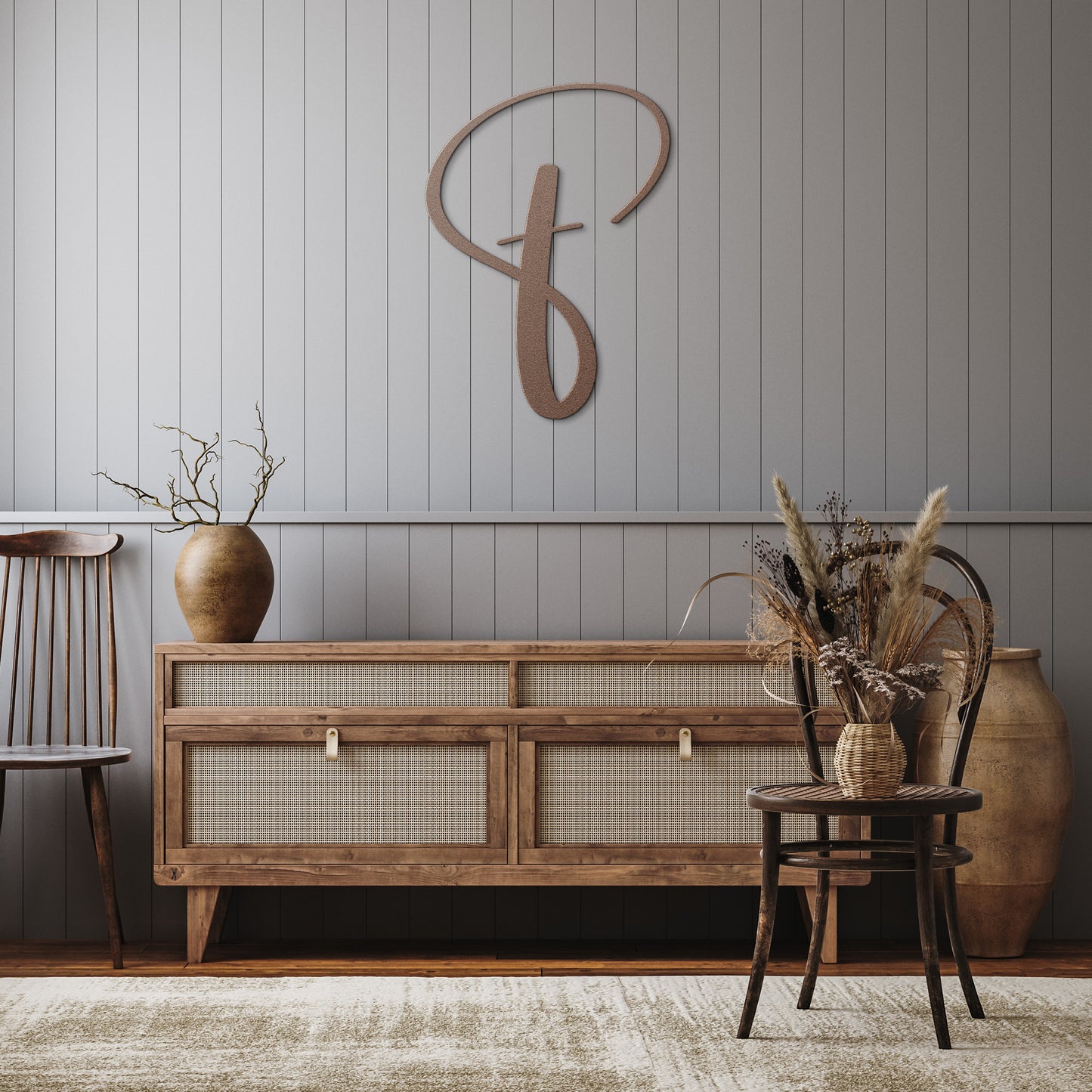 Script Letter F, Your Initial - Country Proud USA