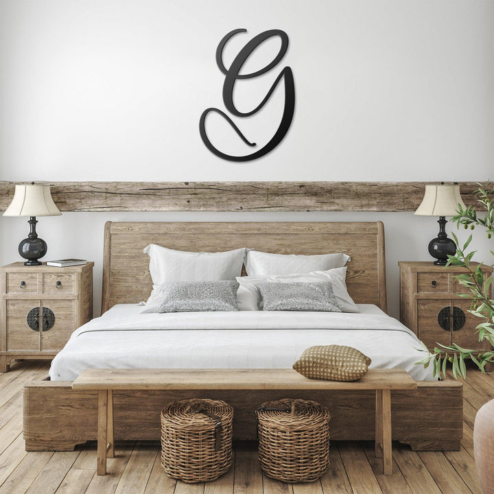 Script Letter G, Your Initial Metal Wall Art Home Decor