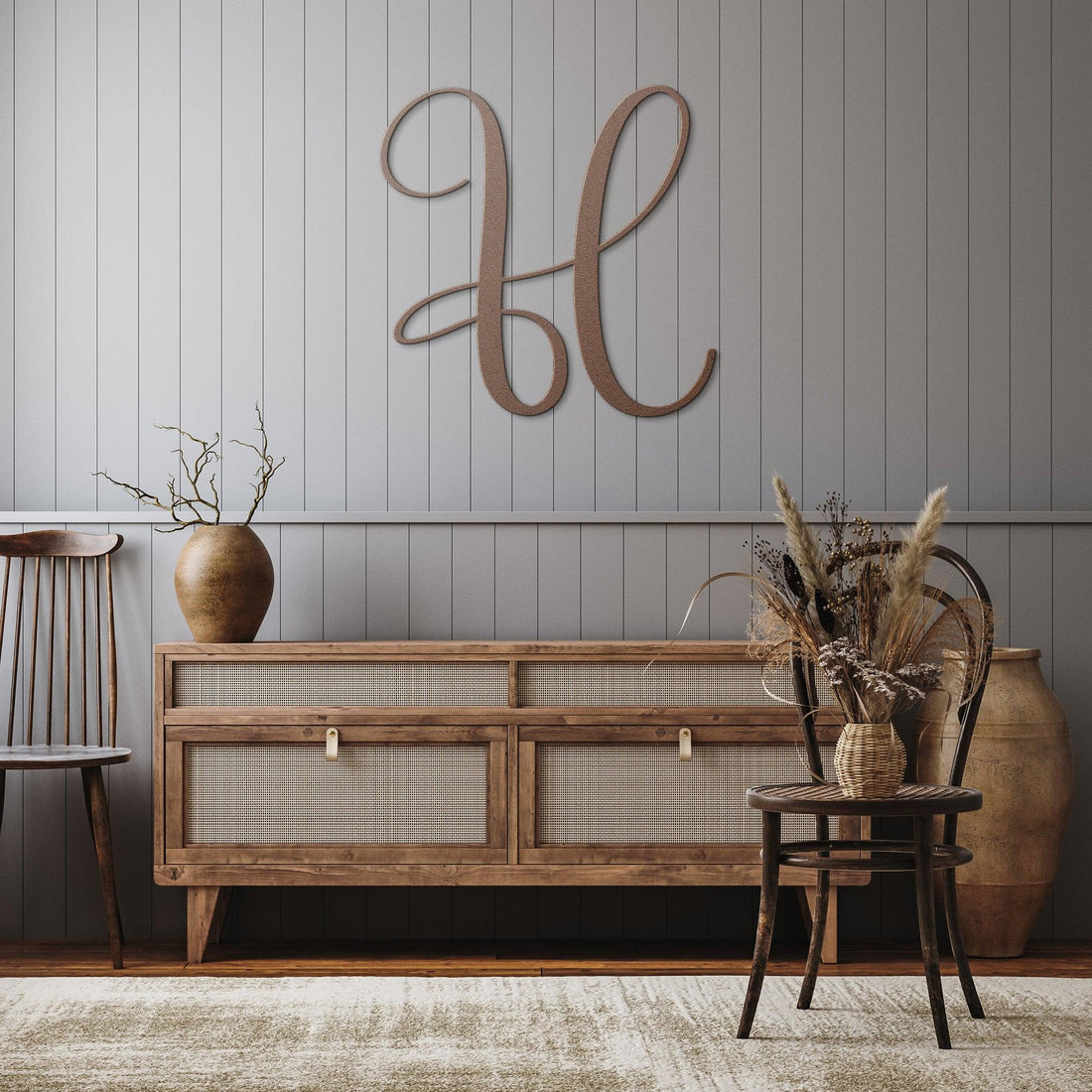 Script Letter H, Your Initial - Country Proud USA