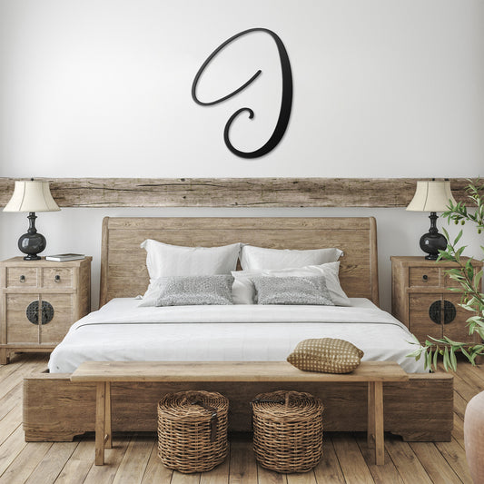 Script Letter J, Your Initial Metal Wall Art