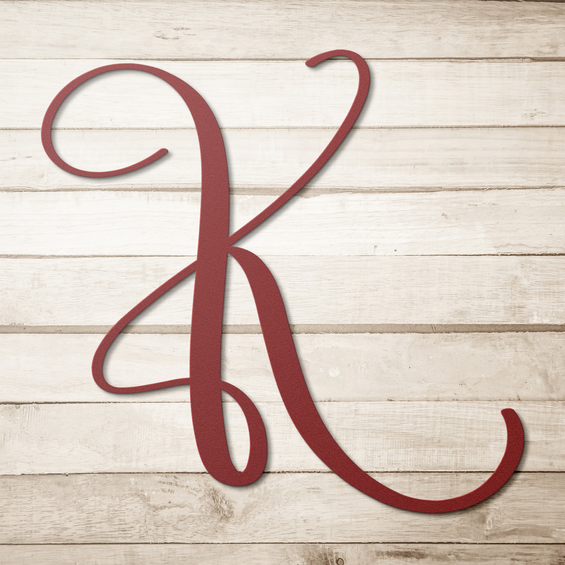 Script Letter K, Your Initial - Country Proud USA
