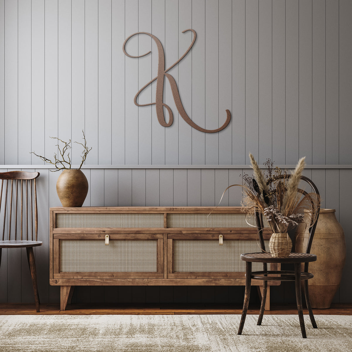 Script Letter K, Your Initial - Country Proud USA