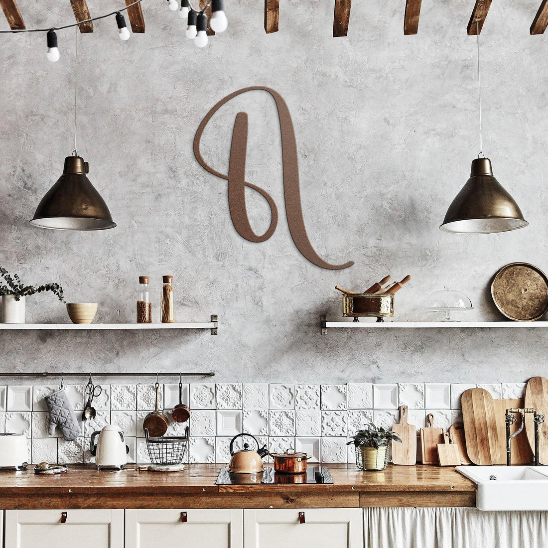 Script Letter N, Your Initial - Country Proud USA