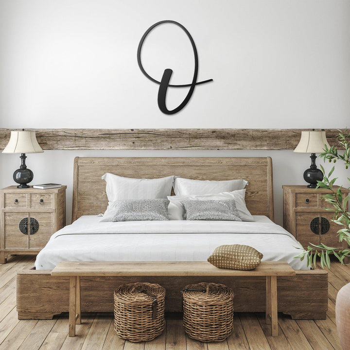Script Letter O, Your Initial Metal Wall Art Decor