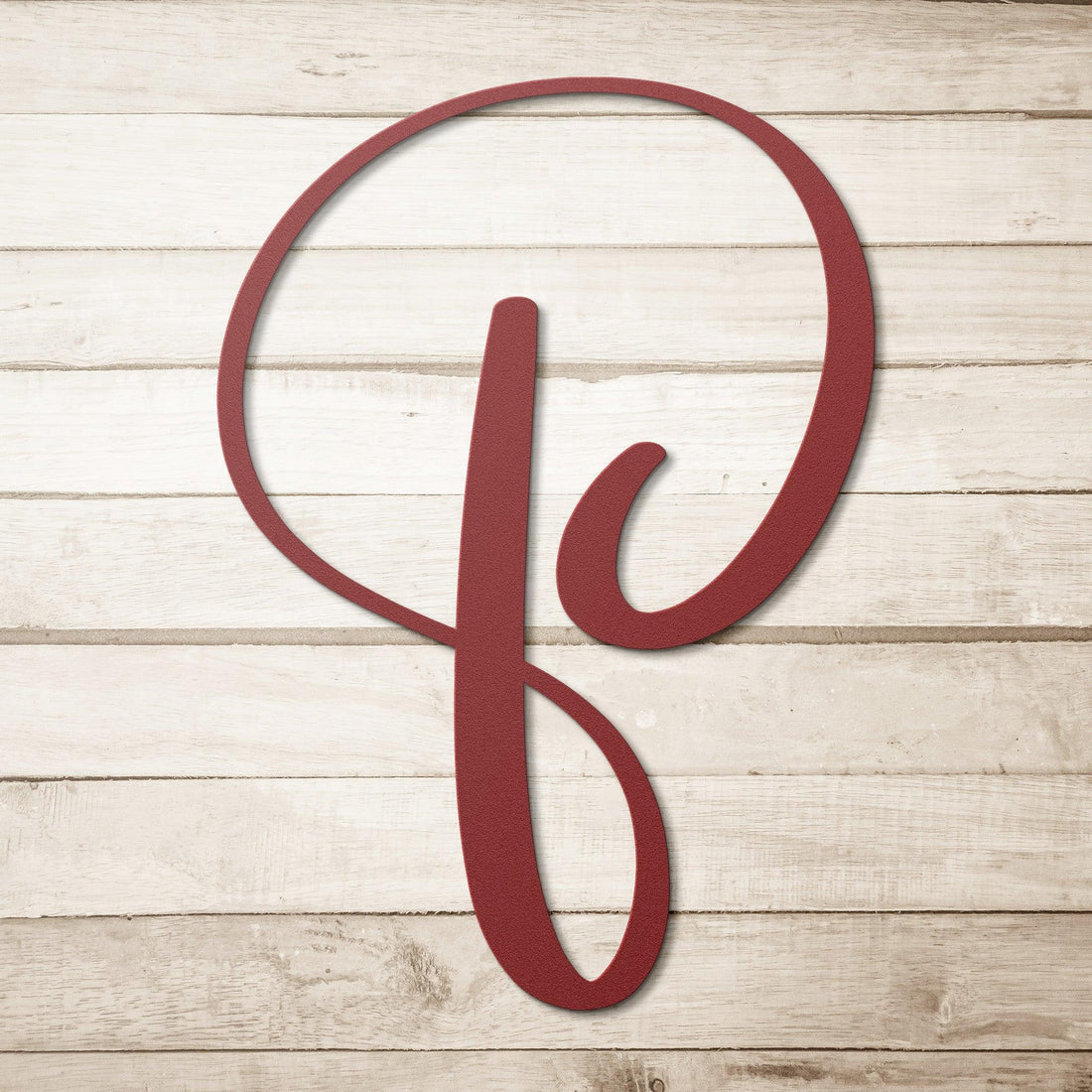 Script Letter P, Your Initial - Country Proud USA