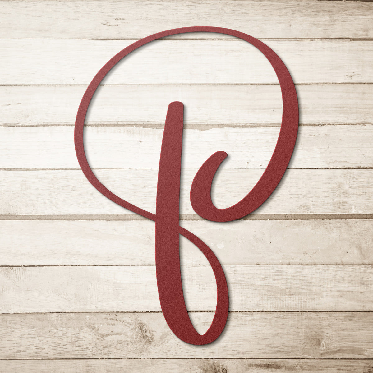 Script Letter P, Your Initial - Country Proud USA