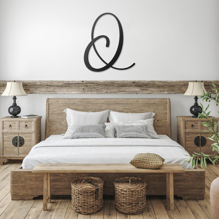 Script Letter Q, Your Initial Metal Wall Art Decor
