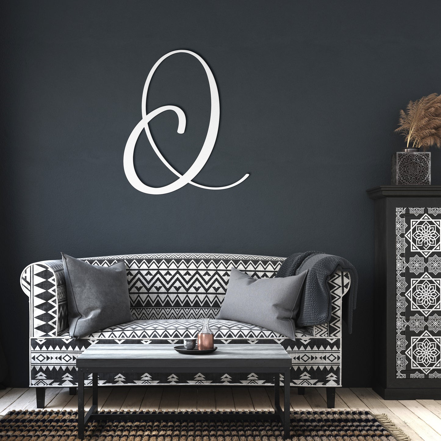 Script Letter Q, Your Initial - Country Proud USA