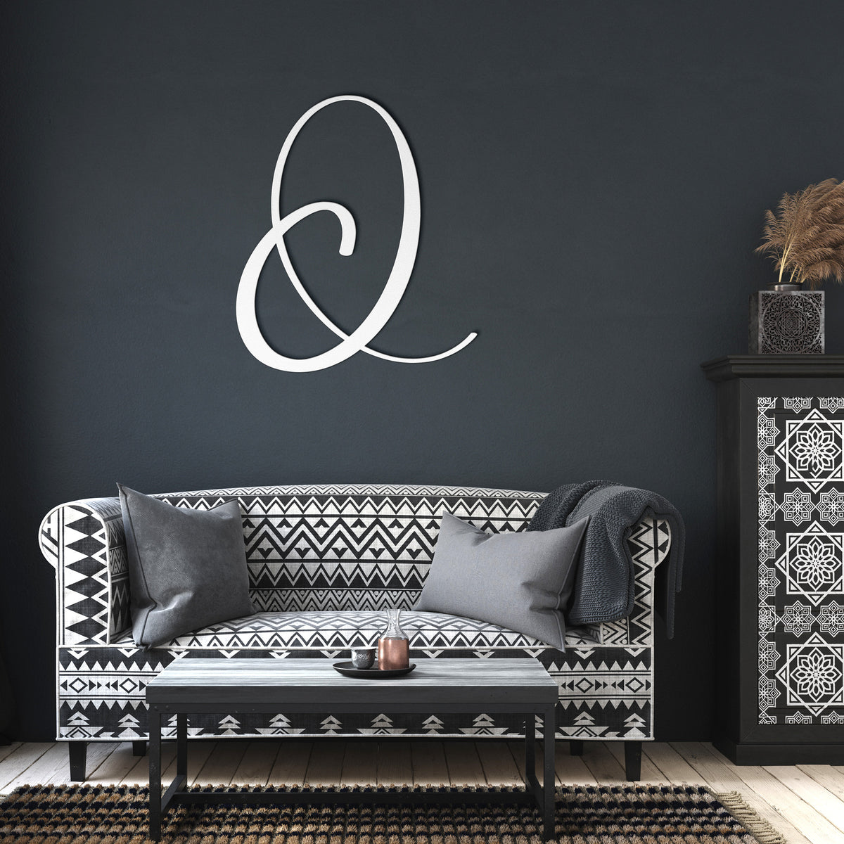 Script Letter Q, Your Initial - Country Proud USA