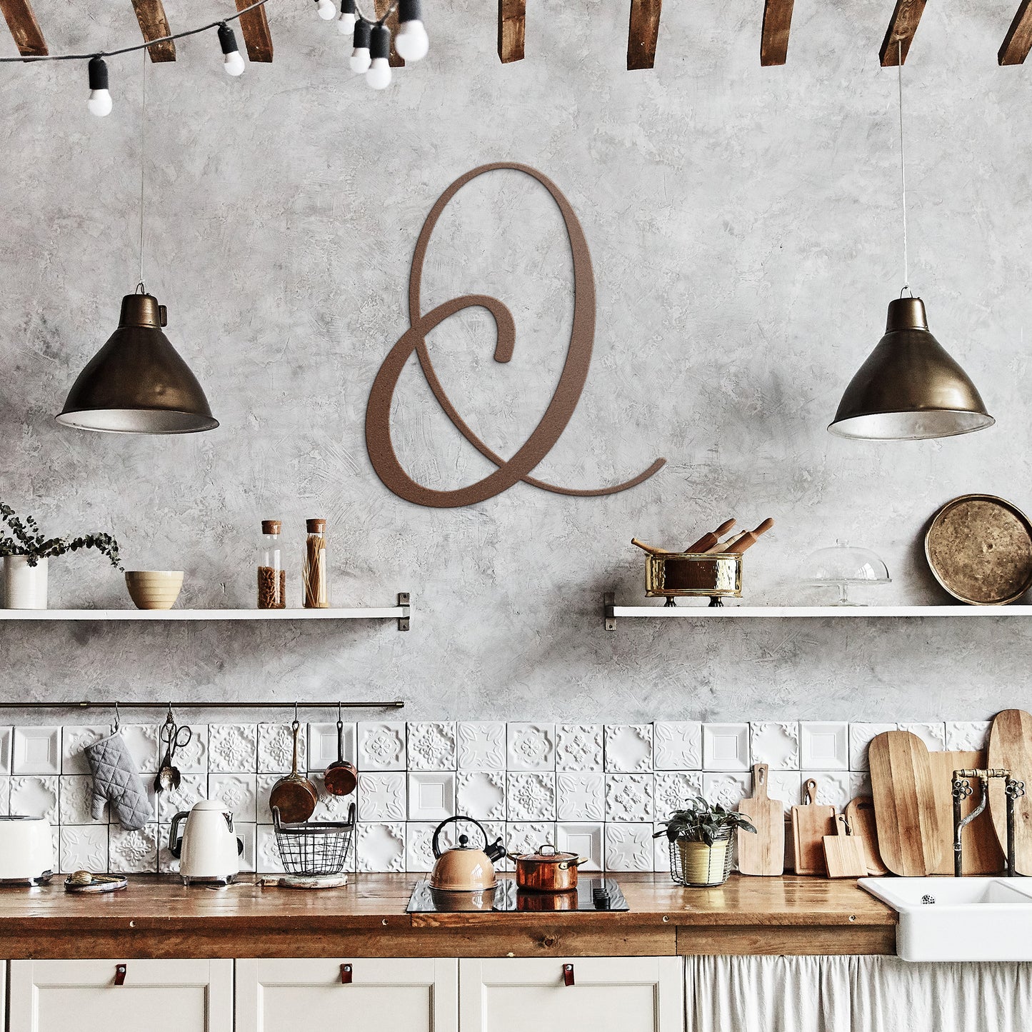 Script Letter Q, Your Initial - Country Proud USA