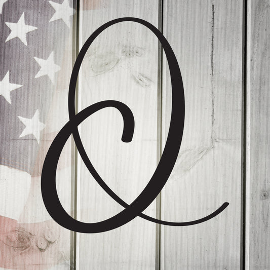Script Letter Q, Your Initial Metal Wall Art Decor