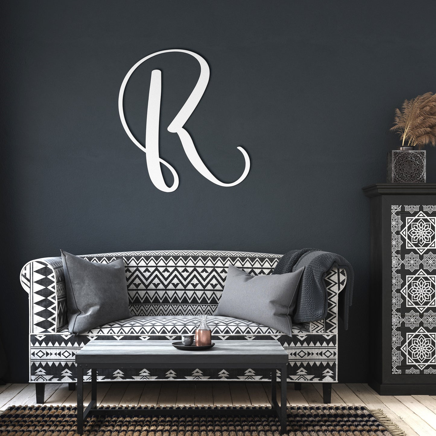 Script Letter R, Your Initial - Country Proud USA