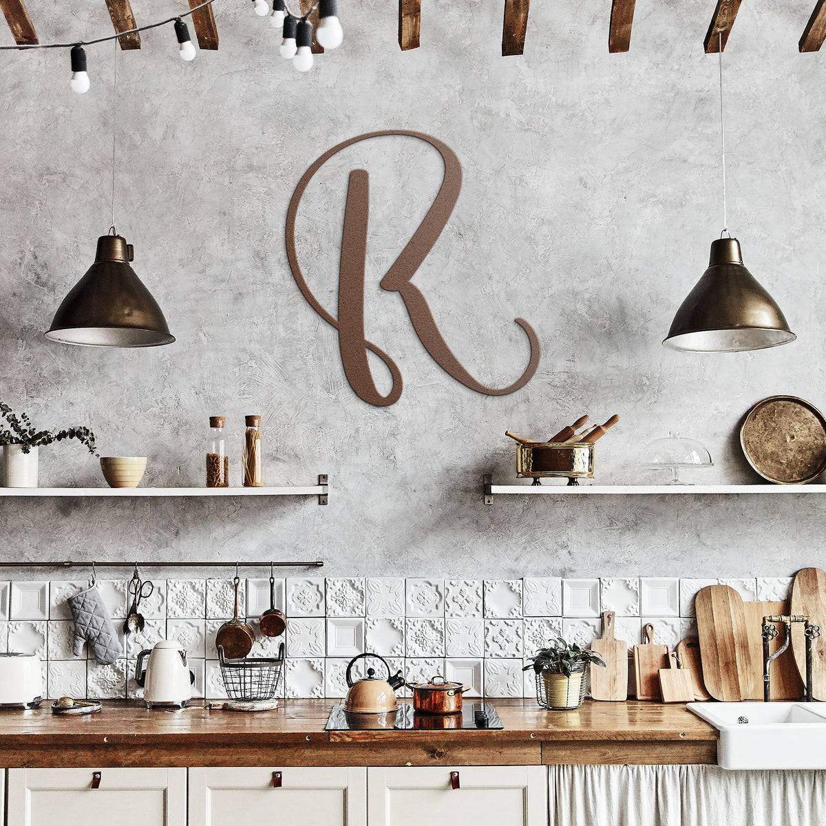 Script Letter R, Your Initial - Country Proud USA