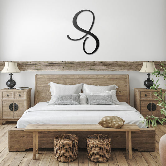Script Letter S, Your Initial Metal Wall Art Home Decor