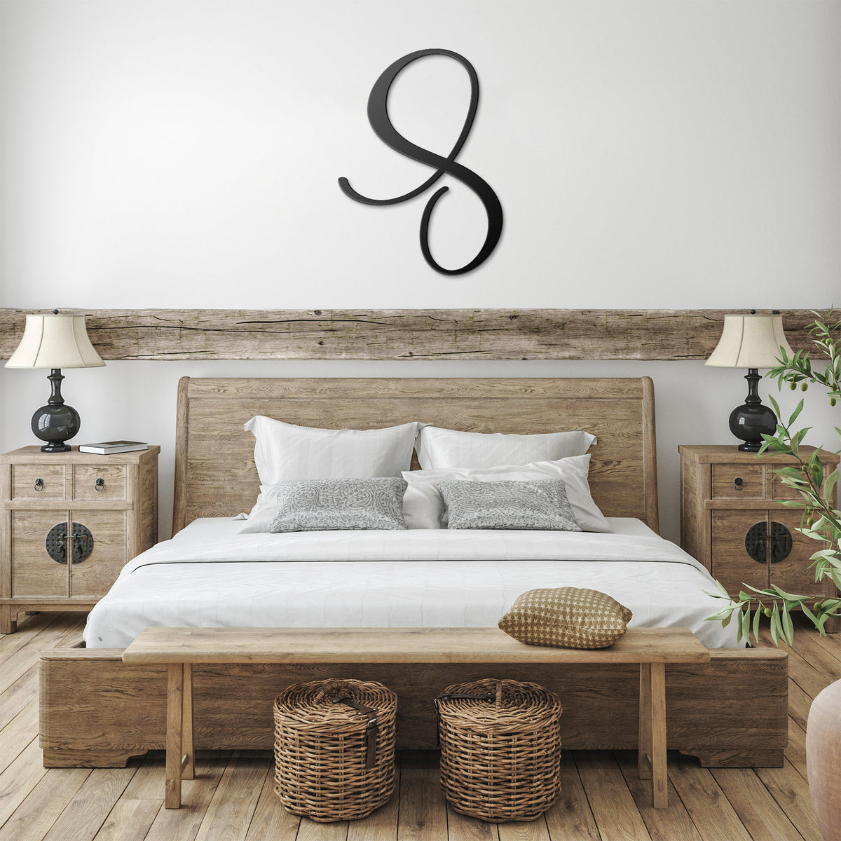 Script Letter S, Your Initial Metal Wall Art Home Decor