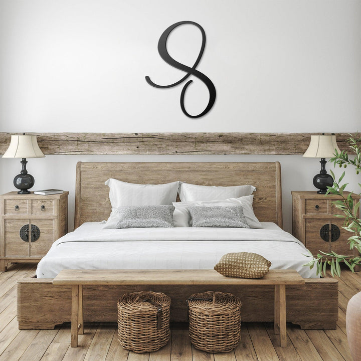 Script Letter S, Your Initial Metal Wall Art Home Decor