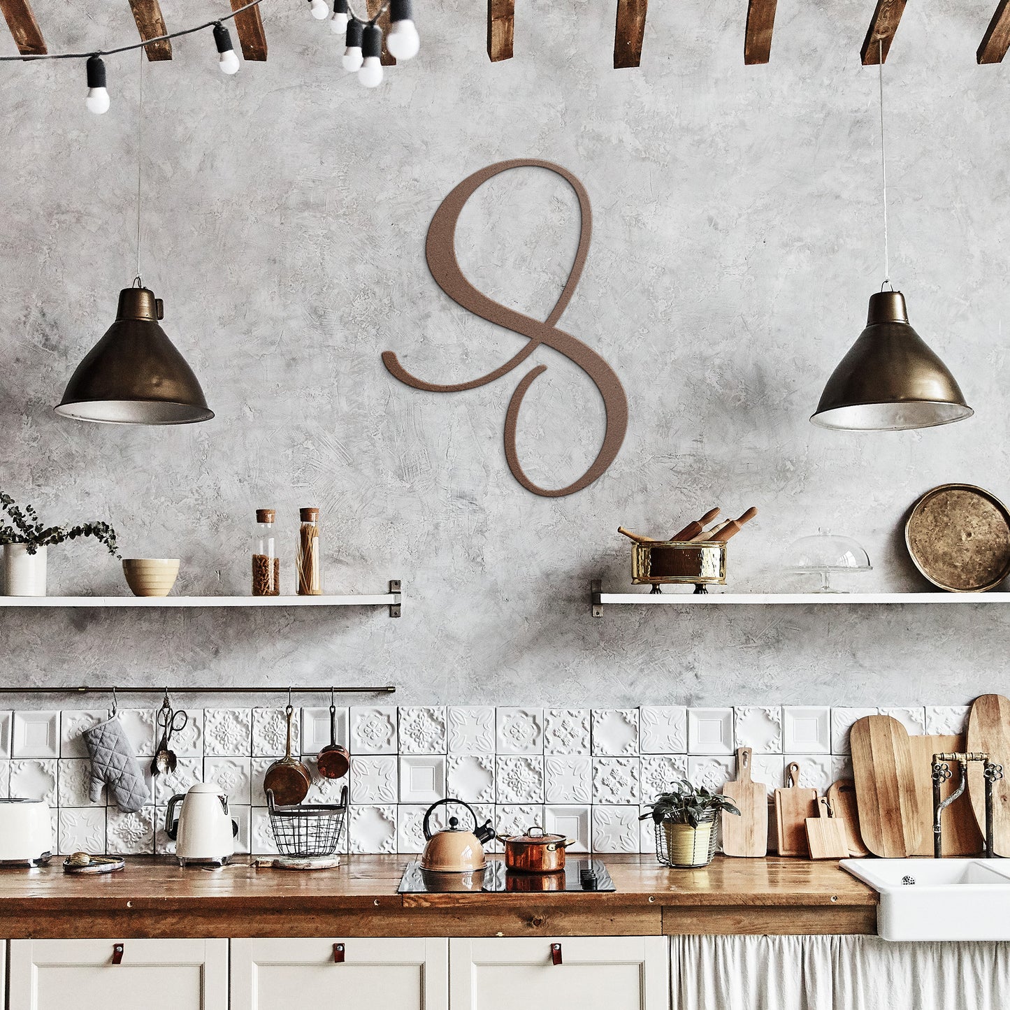 Script Letter S, Your Initial - Country Proud USA