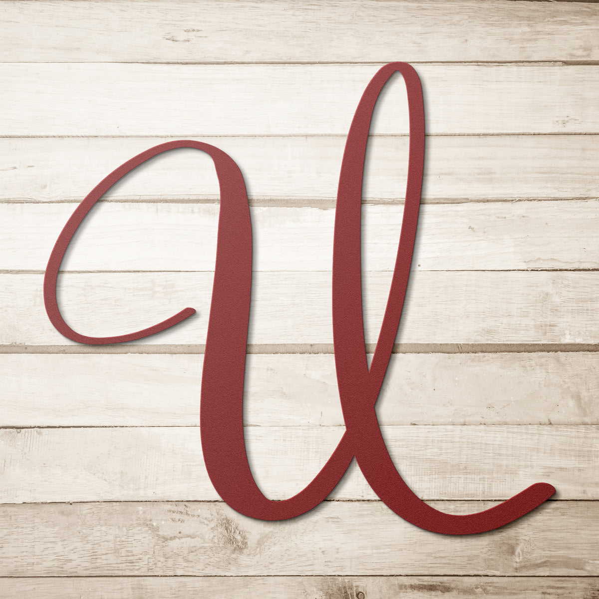 Script Letter U, Your Initial Metal Wall Art Home Decor
