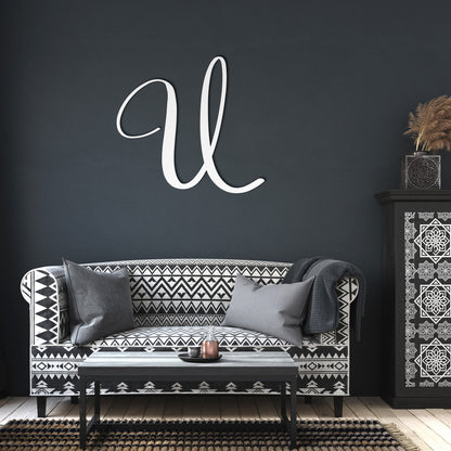 Script Letter U, Your Initial - Country Proud USA