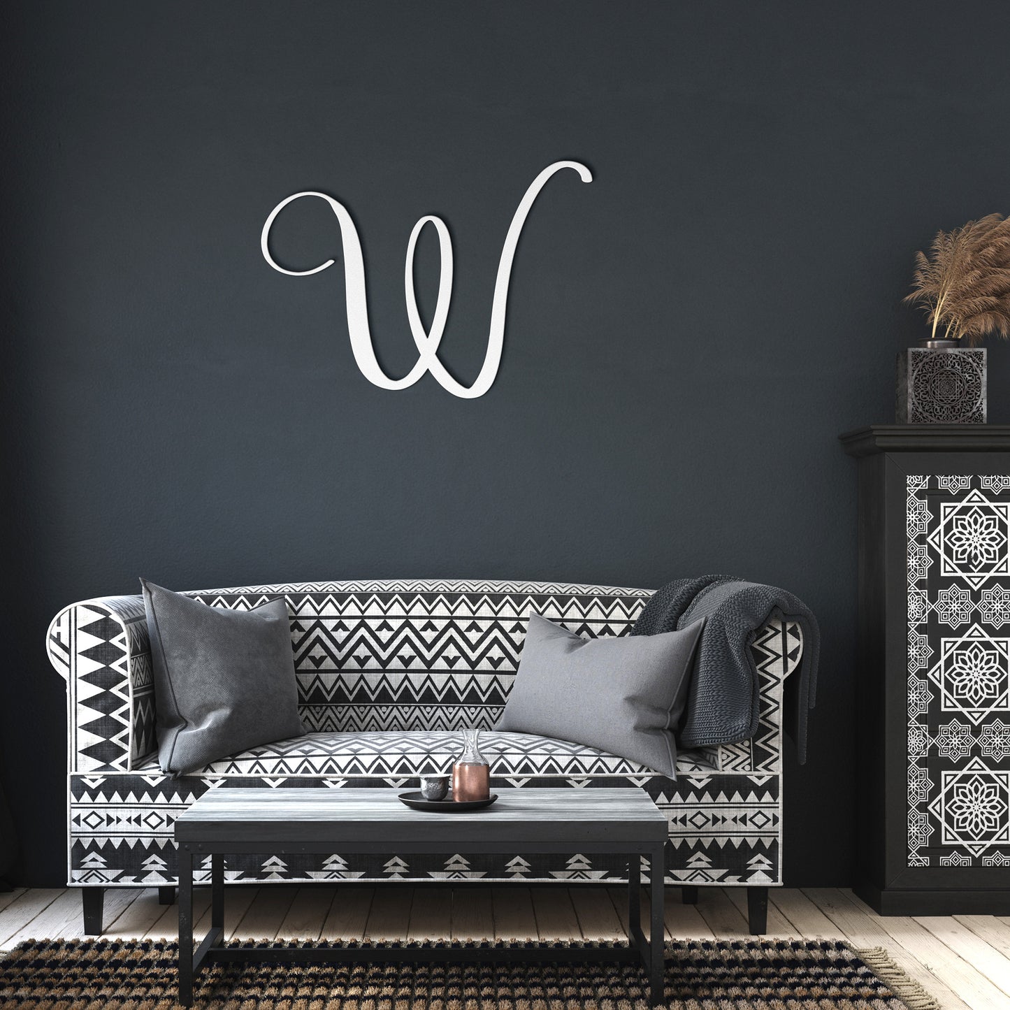 Script Letter W, Your Initial - Country Proud USA