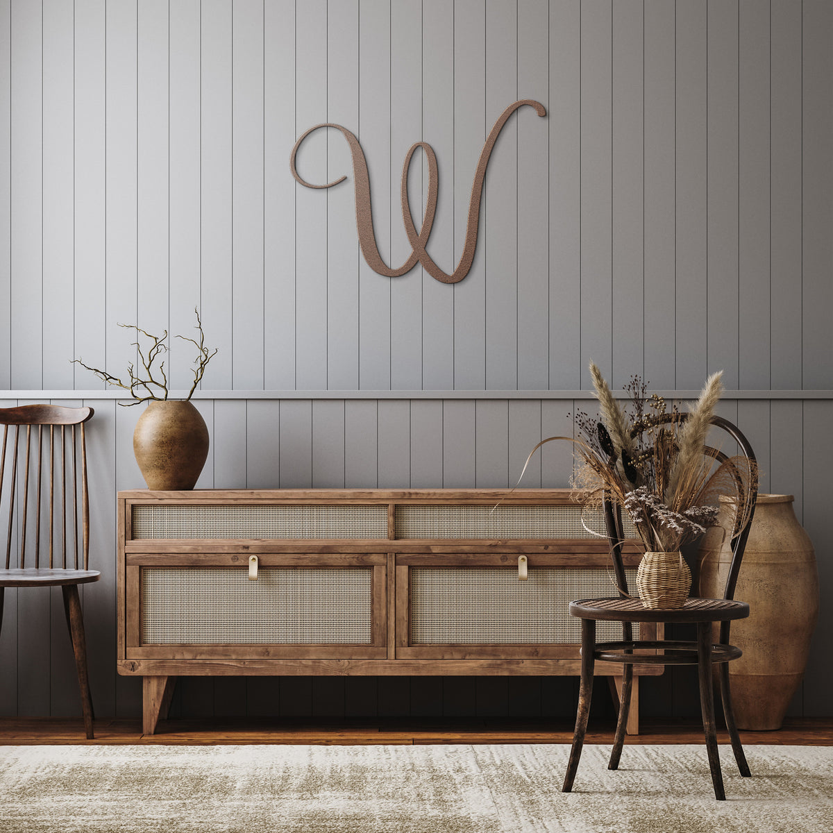 Script Letter W, Your Initial - Country Proud USA