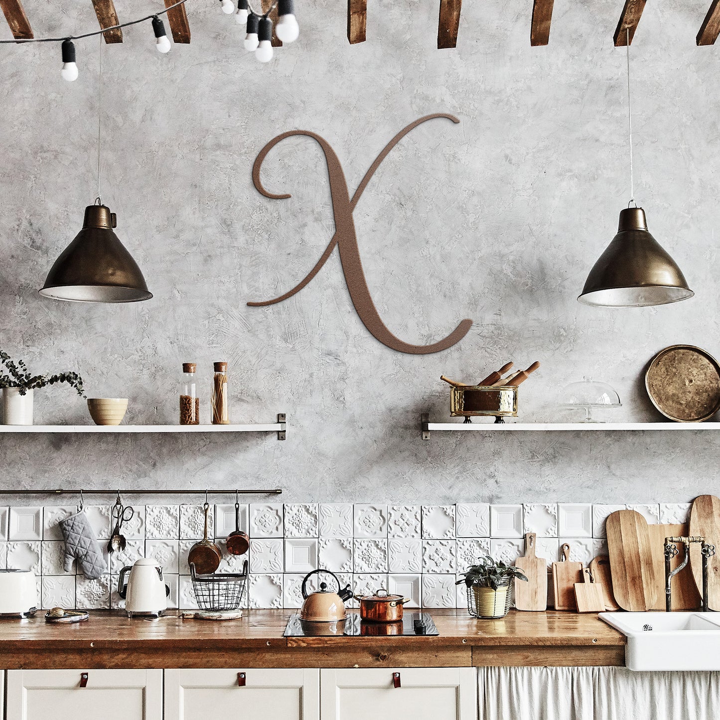 Script Letter X, Your Initial - Country Proud USA