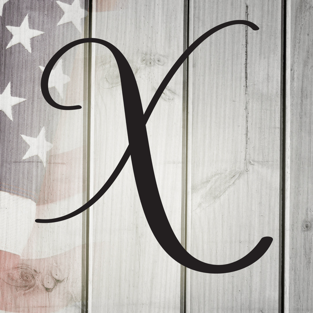 Script Letter X, Your Initial Metal Wall Art