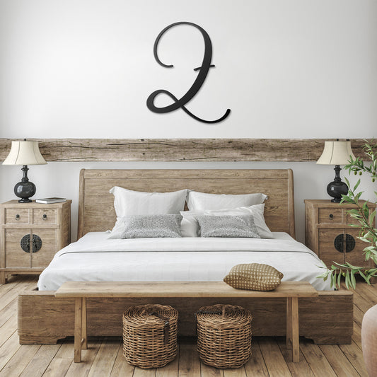 Script Letter Z, Your Initial Metal Wall Art