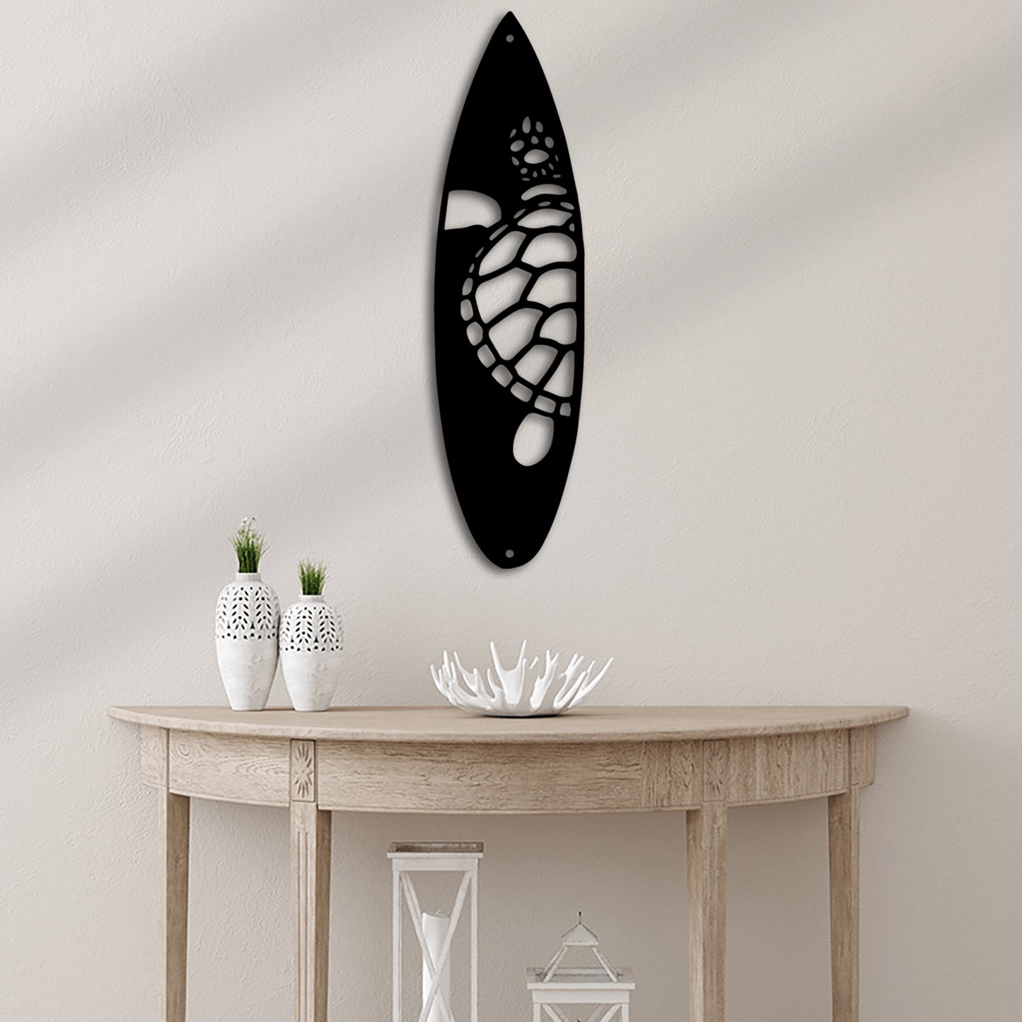 Surf Board Turtle Metal Wall Art Home Decor
