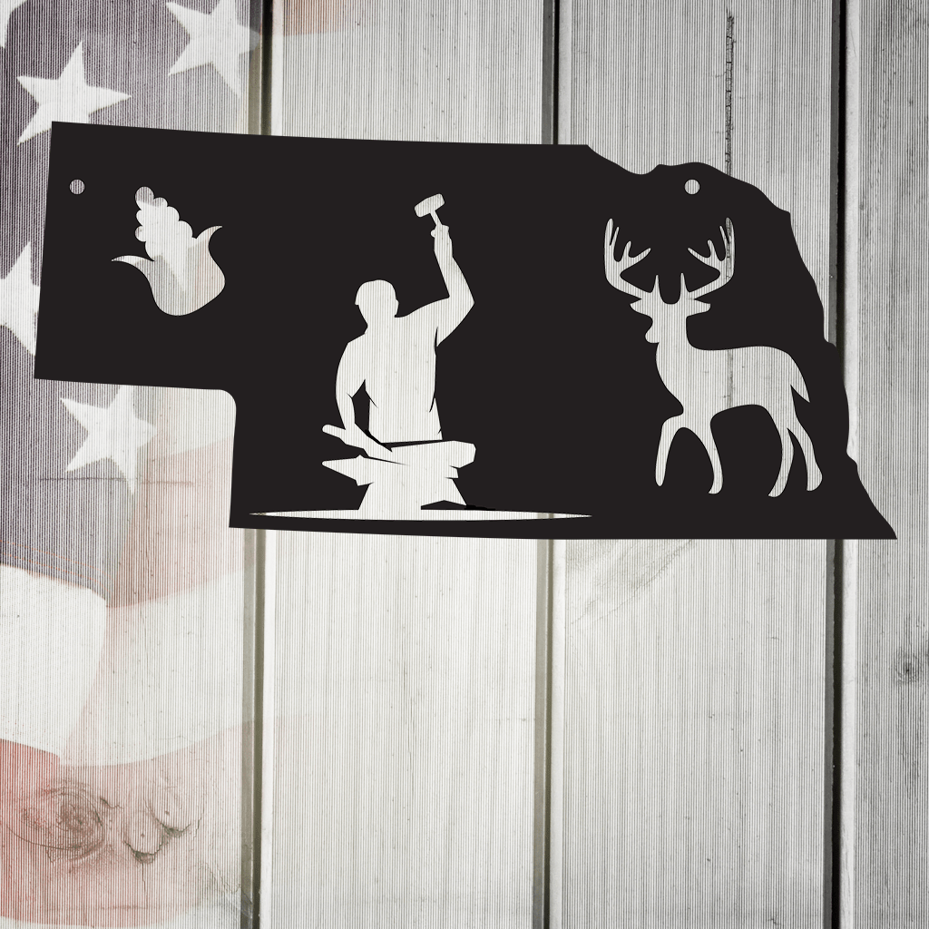 The Cornhusker State Nebraska Metal Wall Art