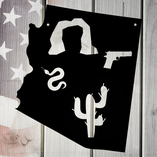 The Grand Canyon State Arizona Metal Wall Art