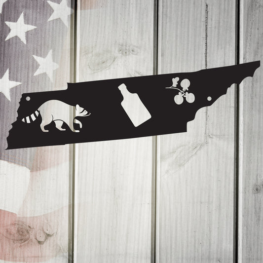 The Volunteer State Tennessee Metal Wall Art
