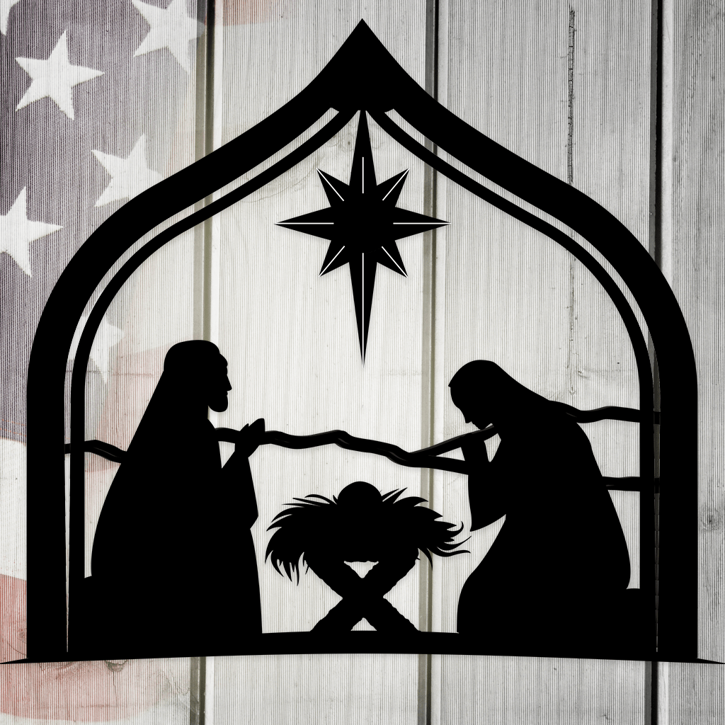 The Birth of Jesus Nativity Metal Art