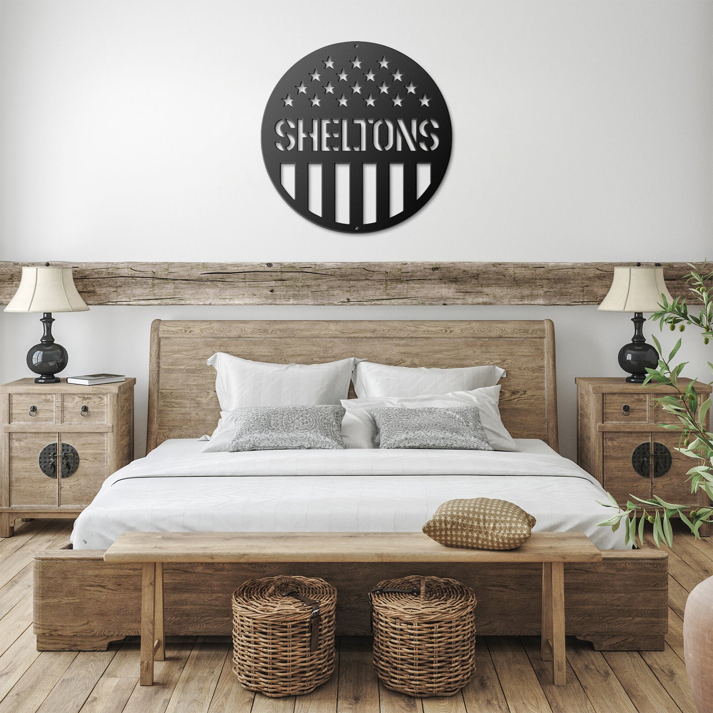 USA Flag Circle Monogram - Country Proud USA