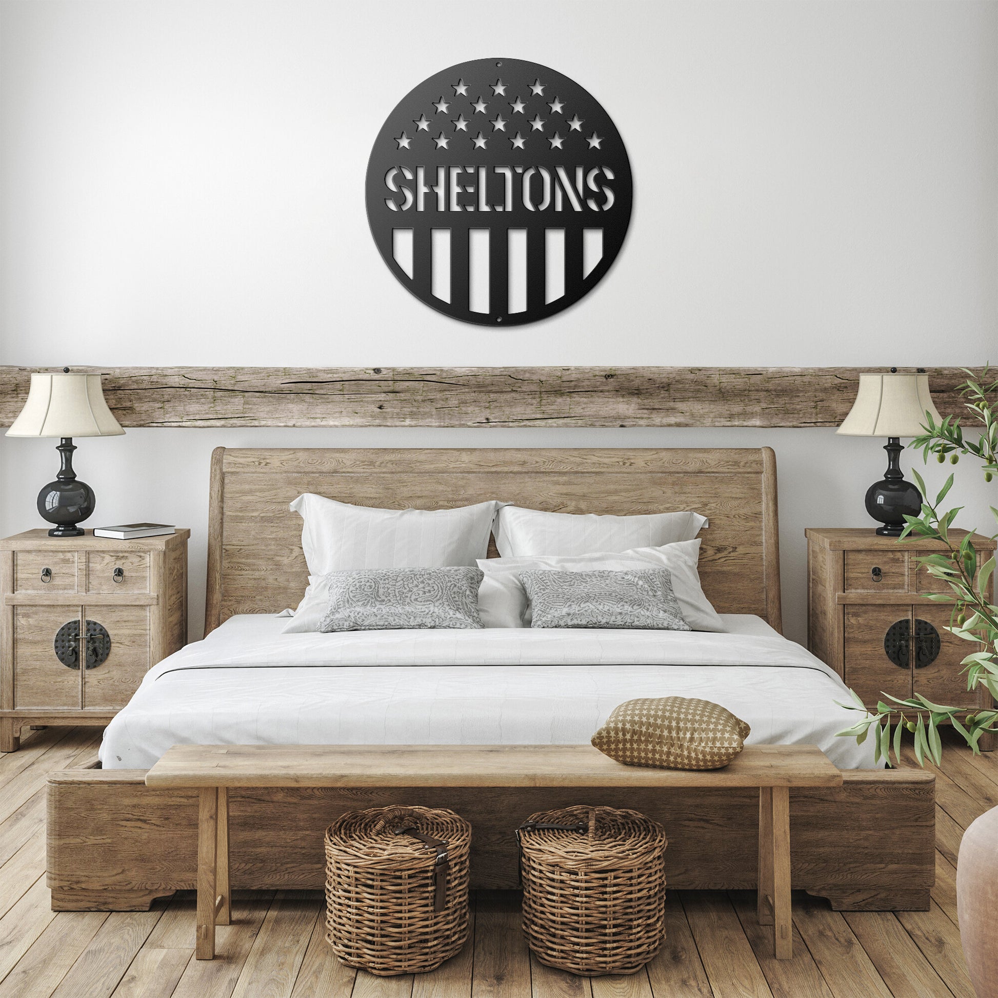 USA Flag Circle Monogram - Country Proud USA