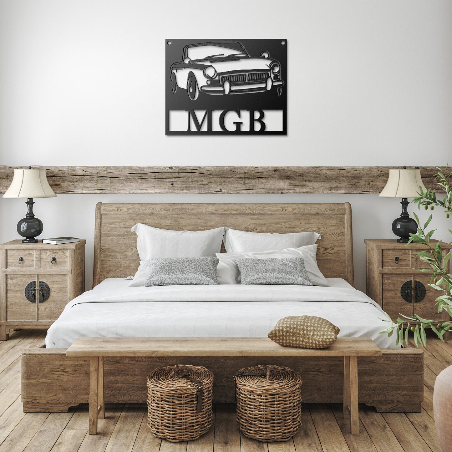 Vintage British Car MGB Metal Wall Art - Country Proud USA