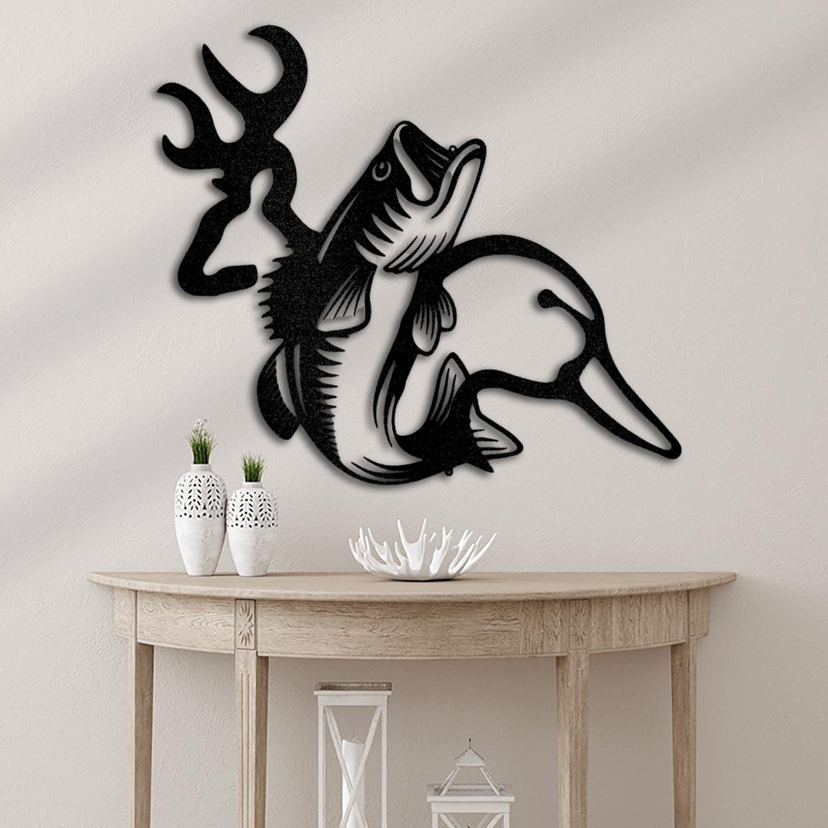 We Hunt Wildlife Metal Wall Art for Home Decor
