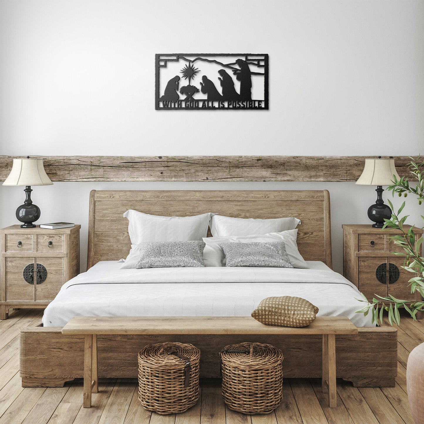 With God All is Possible Metal Wall Art for Home