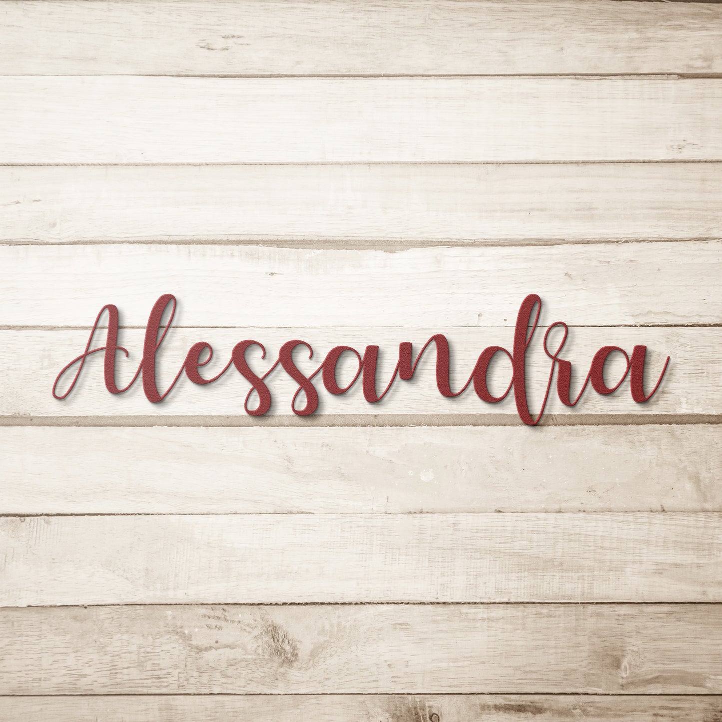 Your Name in Script Metal Wall Art Home Decor