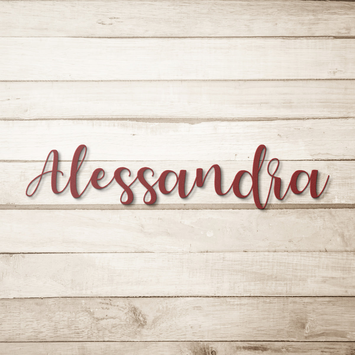 Your Name in Script Metal Wall Art Home Decor