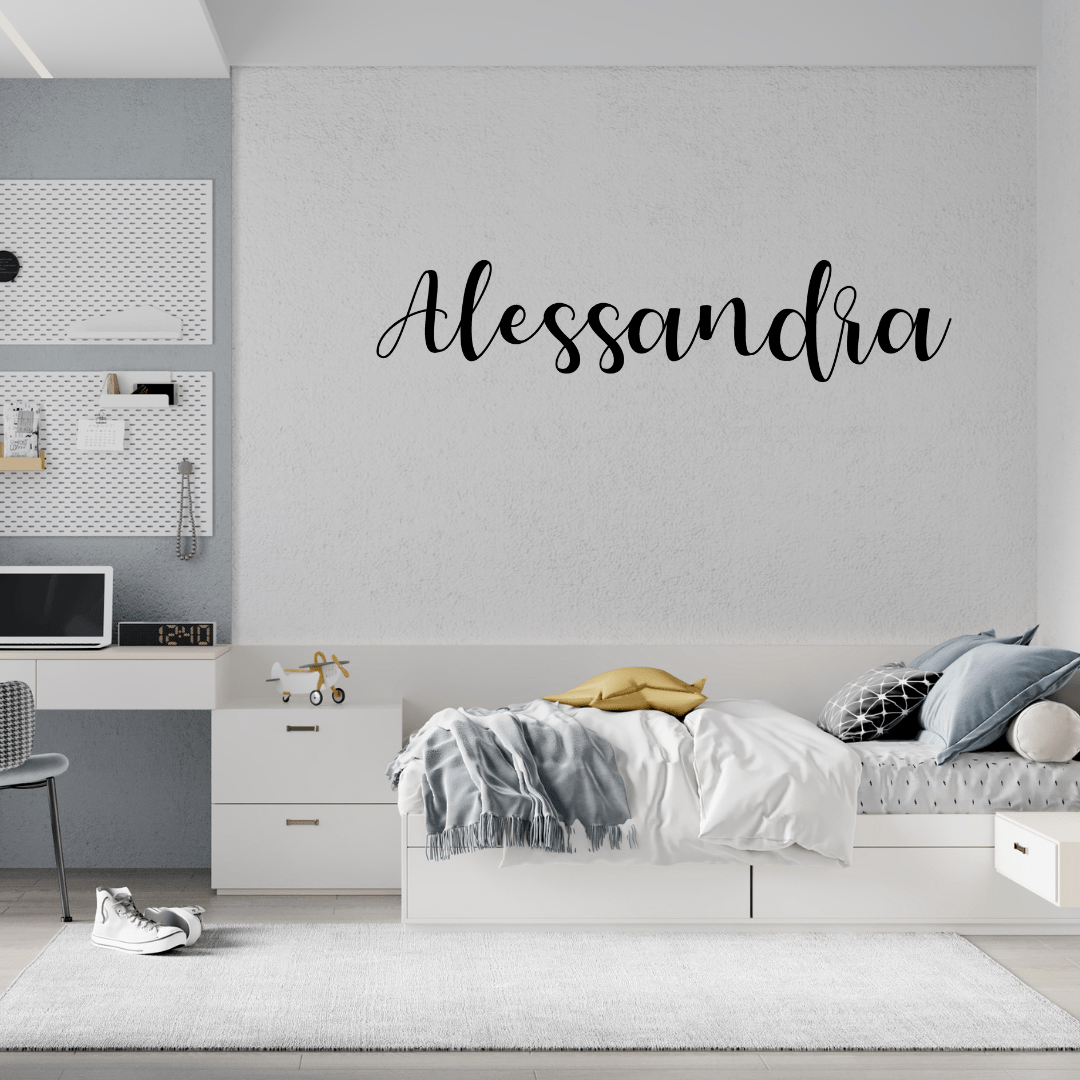 Your Name in Script Metal Wall Art Home Decor